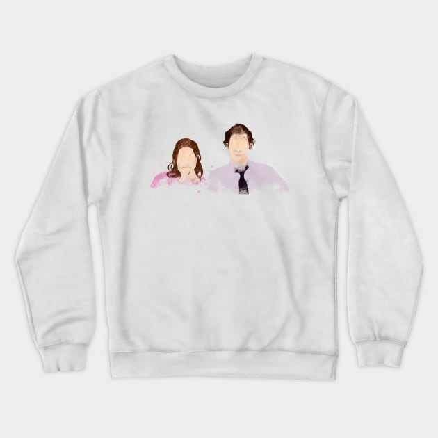 the office jim and pam minimal Crewneck Sweatshirt by truefriend